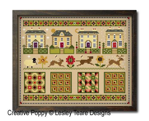 Creative Poppy Lesley Teare Designs Georgian Garden Sampler Cross Stitch Pattern