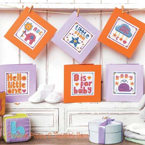 Creative Poppy Tapestry Barn New Baby Cards Cross Stitch Pattern