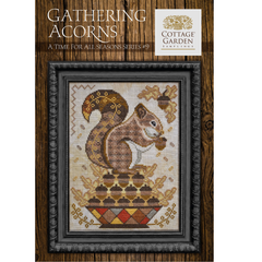 Cottage Garden Samplings A Time for All Seasons #9 Gathering Acorns Cross Stitch Pattern
