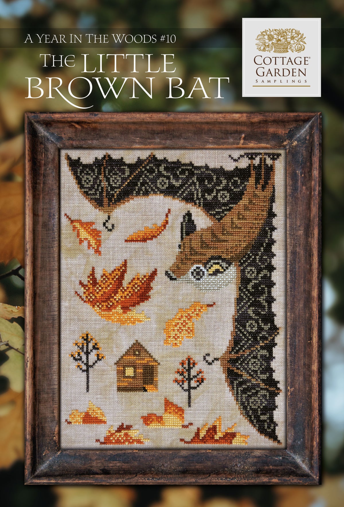 Cottage Garden Samplings A Year in the Woods #10 The Little Brown Bat Cross Stitch Pattern