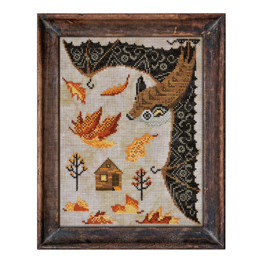 Cottage Garden Samplings A Year in the Woods #10 The Little Brown Bat Cross Stitch Pattern
