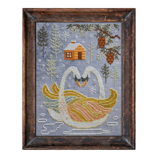 Cottage Garden Samplings A Year in the Woods #2 The Swans Cross Stitch Pattern