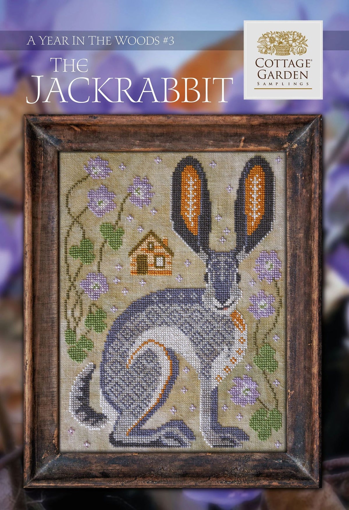 Cottage Garden Samplings A Year in the Woods #3 The Jackrabbit Cross Stitch Pattern