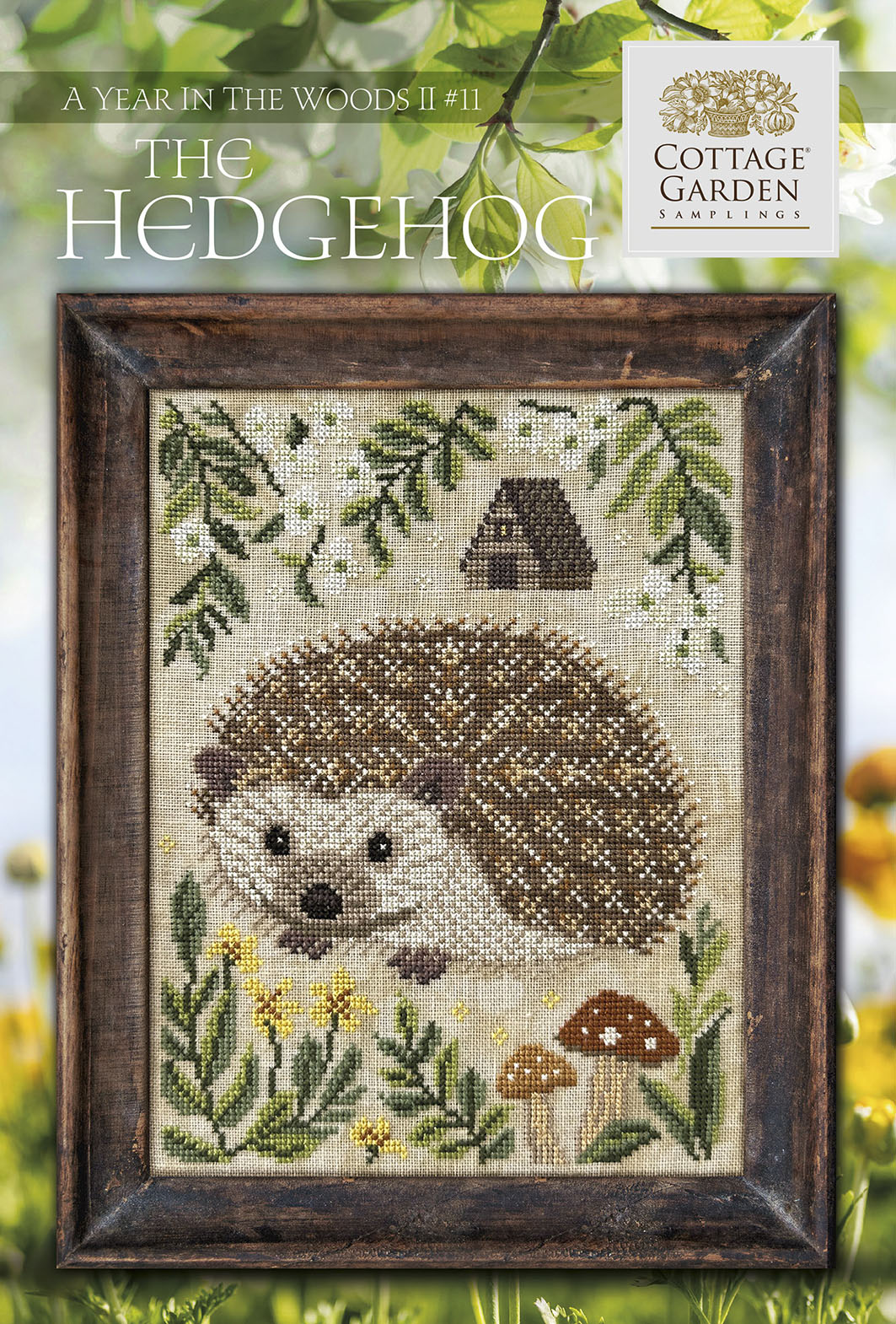 Cottage Garden Samplings A Year in the Woods II #11 The Hedgehog Cross Stitch Pattern