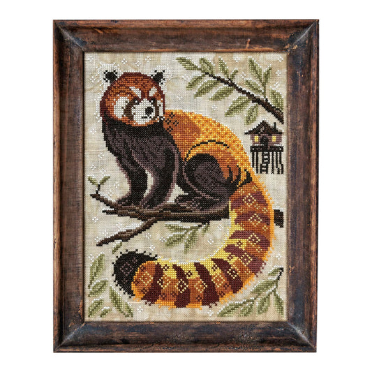 Cottage Garden Samplings A Year in the Woods Series II The Red Panda Cross Stitch Pattern