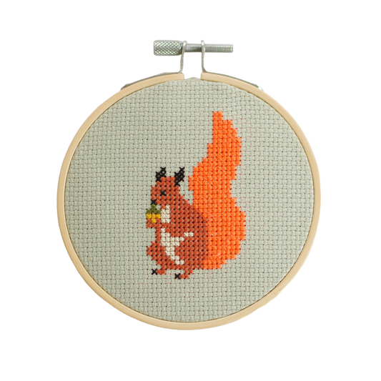 Cotton Clara Squirrel Cross Stitch Kit