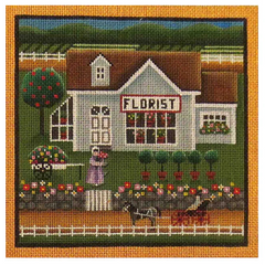 Rebecca Wood Designs Country Florist Needlepoint Canvas