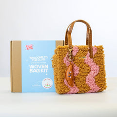 Craft Club Blush and Brown Wavey Stitched Tote Bag Kit