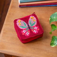 Craft Club Butterfly Bloom Needlepoint Pouch Kit