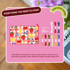 Craft Club Fruit Market Needlepoint Pouch Kit