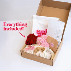 Craft Club Pink and Red Wavey Stitched Tote Bag Kit