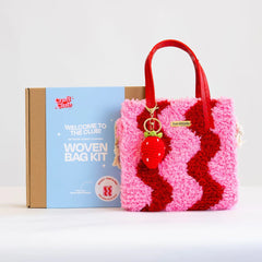 Craft Club Pink and Red Wavey Stitched Tote Bag Kit