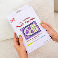 Craft Club Purple Petunias Needlepoint Pouch Kit