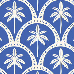 Project Ten Large Zip Project Bag - Blue Palm