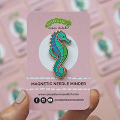 Caterpillar Cross Stitch Seahorse Needle Minder