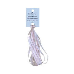 Dinky Dyes Silk Ribbon 4mm - 004 Strawberry Ice