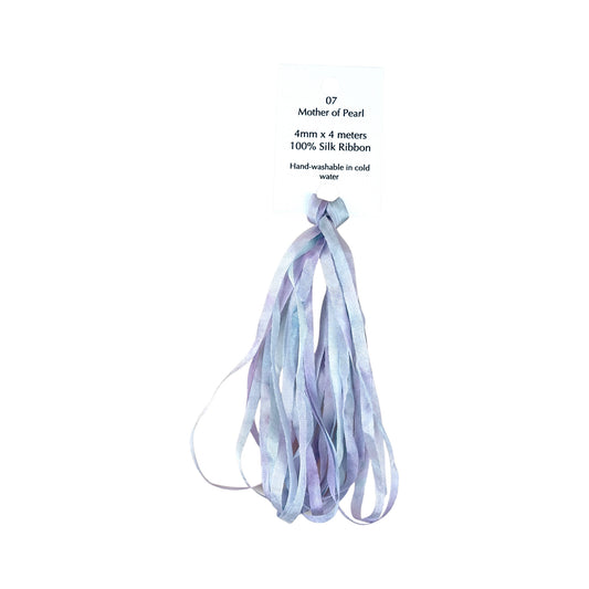 Dinky Dyes Silk Ribbon 4mm - 007 Mother of Pearl