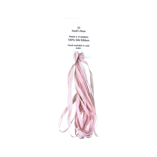 Dinky Dyes Silk Ribbon 4mm - 035 Madi's Rose