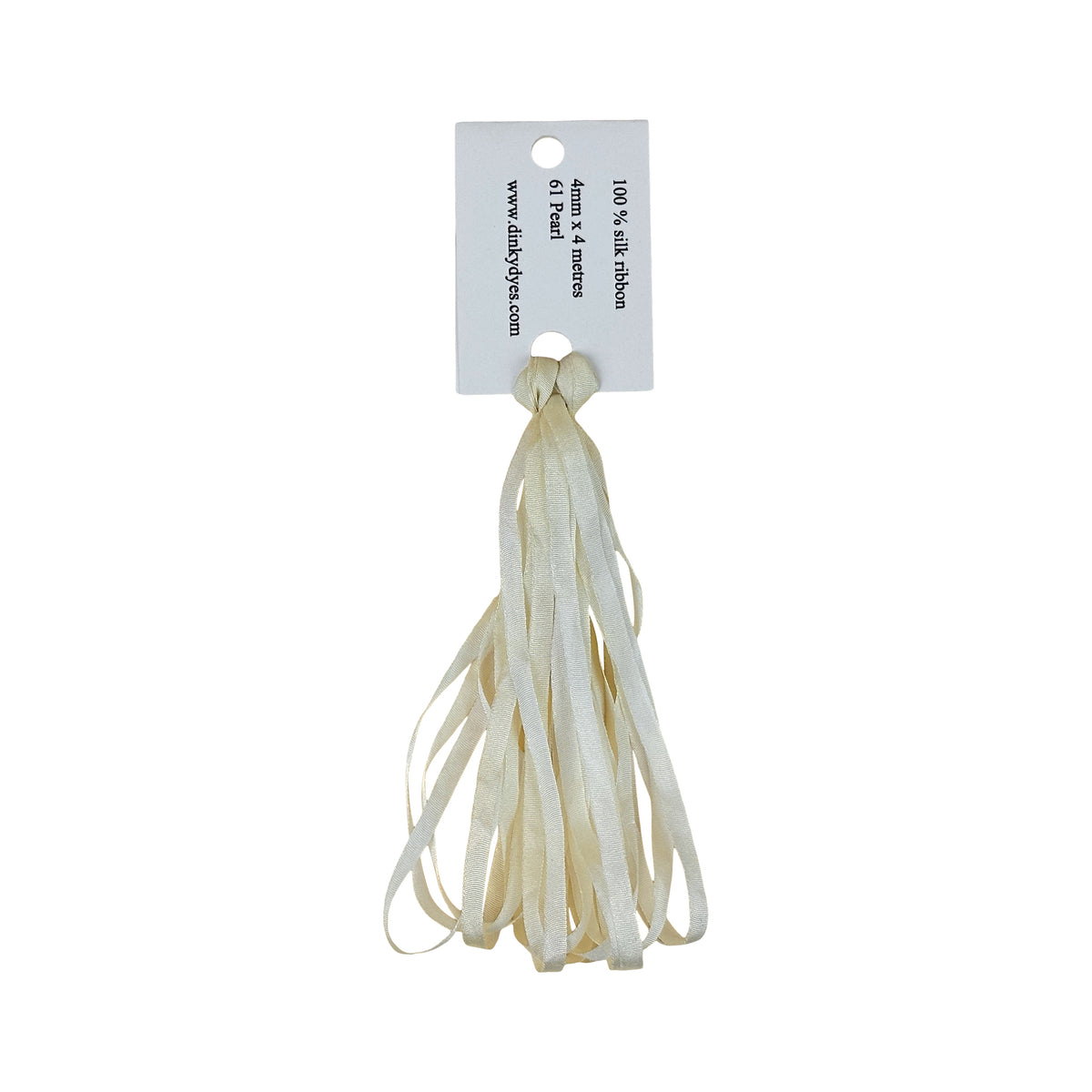 Dinky Dyes Silk Ribbon 4mm - 061 Pearl