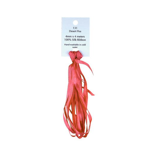 Dinky Dyes Silk Ribbon 4mm - 131 Desert Pea