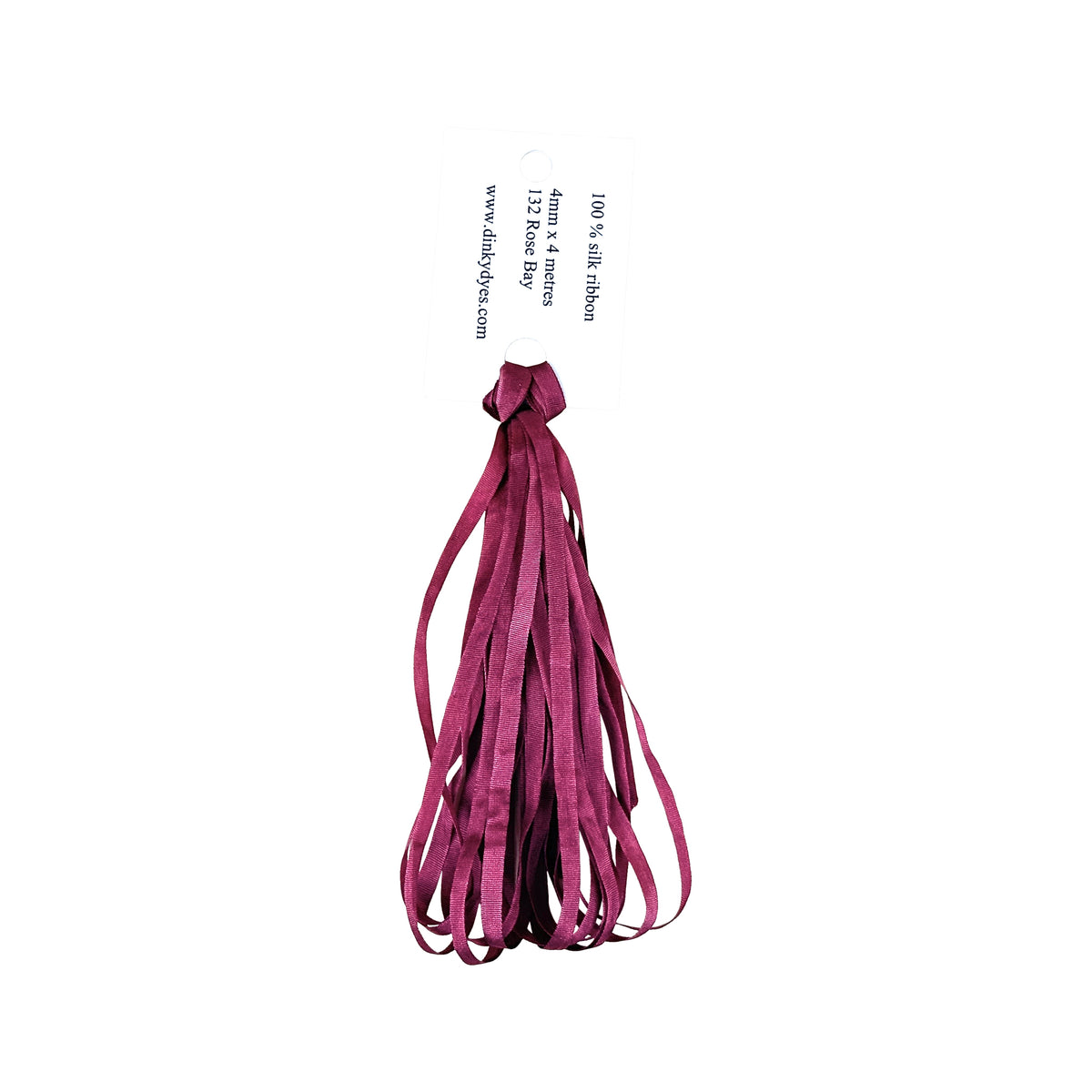 Dinky Dyes Silk Ribbon 4mm - 132 Rose Bay