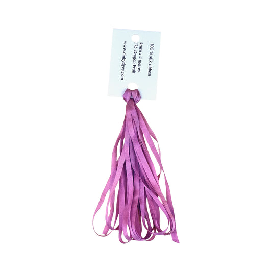 Dinky Dyes Silk Ribbon 4mm - 175 Dragon Fruit