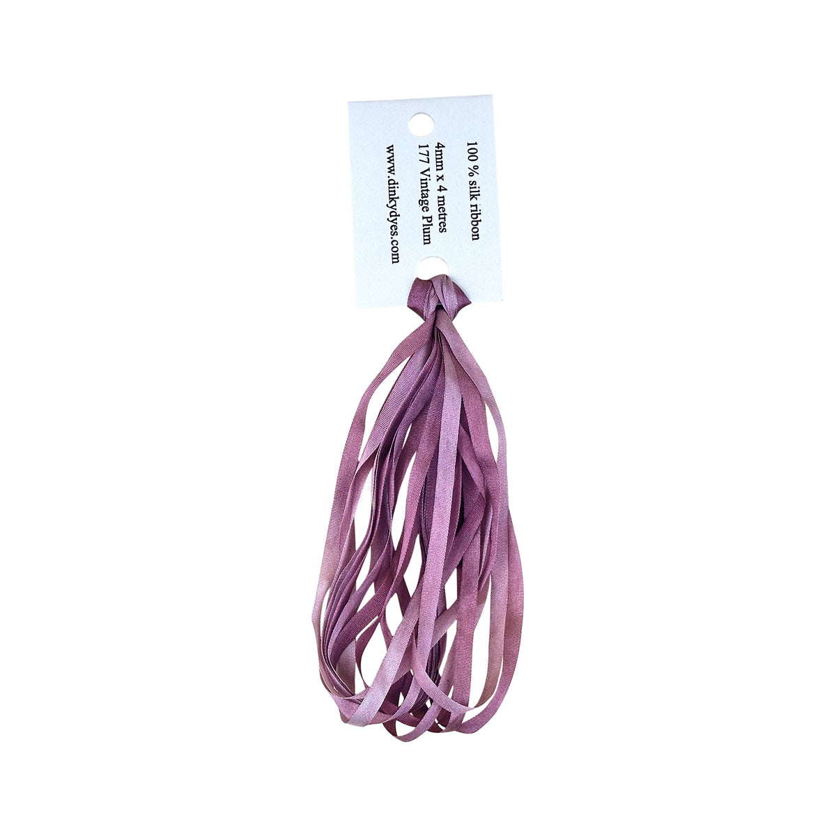 Dinky Dyes Silk Ribbon 4mm - 177 Vintage Plum