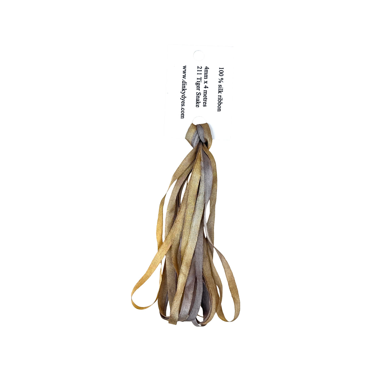 Dinky Dyes Silk Ribbon 4mm - 211 Tiger Snake