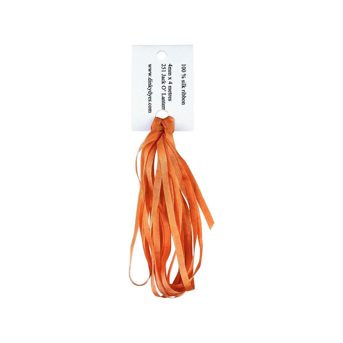 Dinky Dyes Silk Ribbon 4mm - 251 Jack O' Lantern