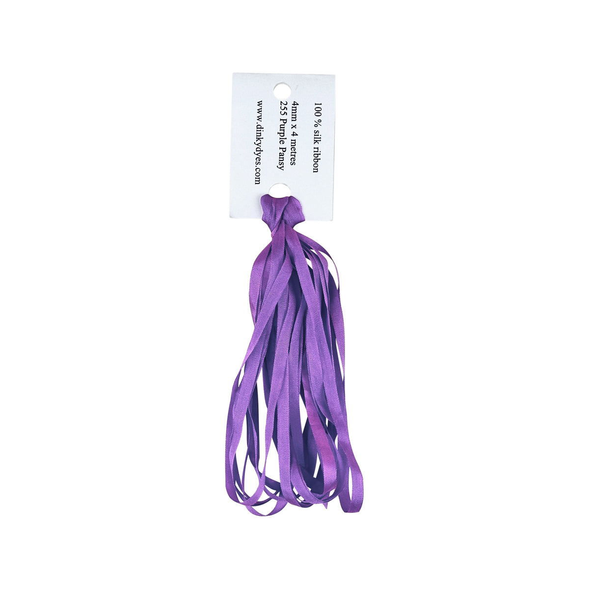 Dinky Dyes Silk Ribbon 4mm - 255 Purple Pansy