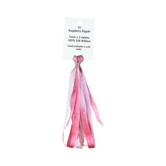 Dinky Dyes Silk Ribbon 7mm - 001 Raspberry Ripple