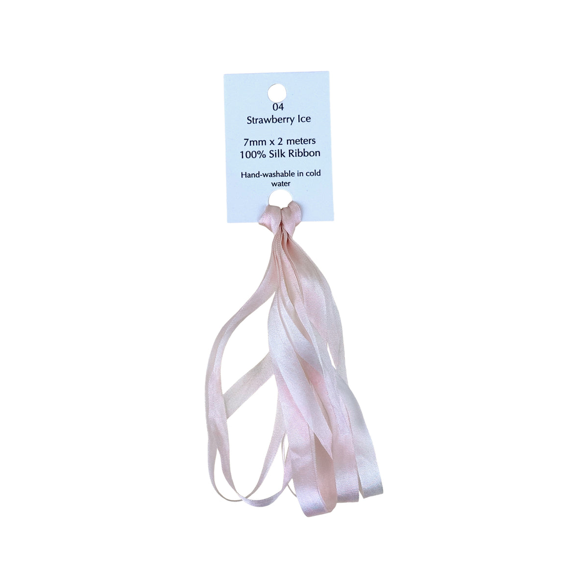 Dinky Dyes Silk Ribbon 7mm - 004 Strawberry Ice