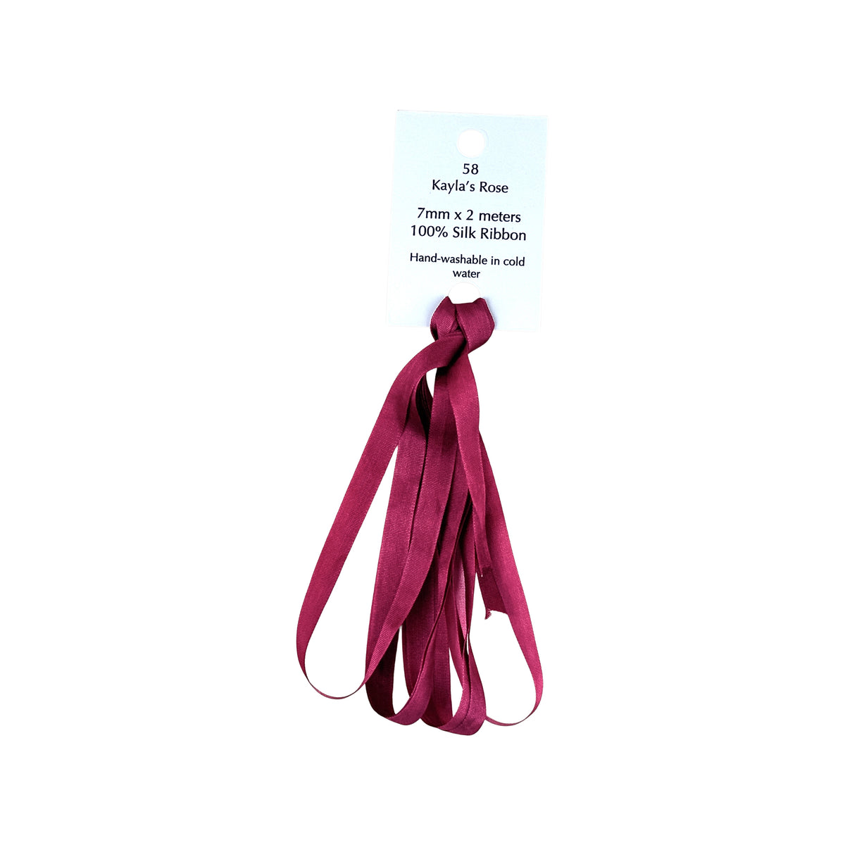 Dinky Dyes Silk Ribbon 7mm - 058 Kayla's Rose