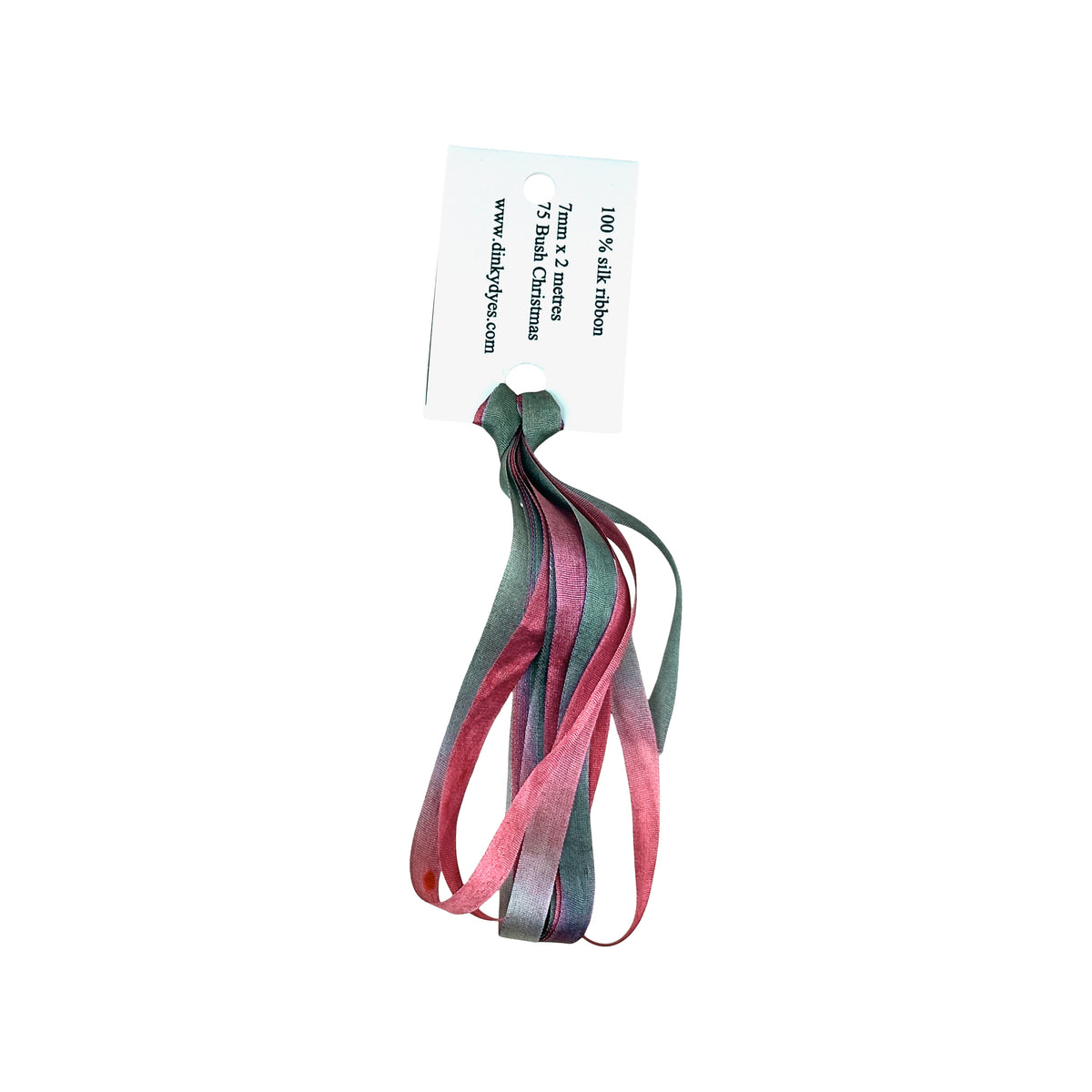 Dinky Dyes Silk Ribbon 7mm - 075 Bush Christmas