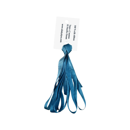 Dinky Dyes Silk Ribbon 7mm - 093 Pacific Ocean