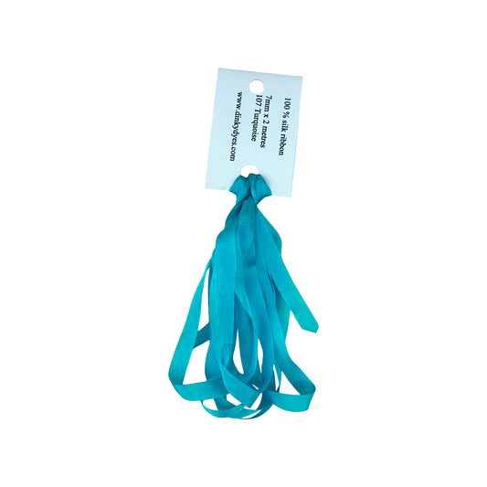 Dinky Dyes Silk Ribbon 7mm - 107 Turquoise