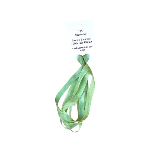 Dinky Dyes Silk Ribbon 7mm - 155 Spearmint