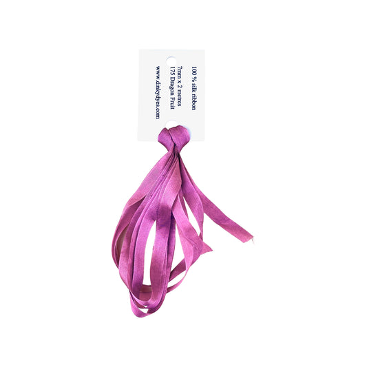 Dinky Dyes Silk Ribbon 7mm - 175 Dragon Fruit