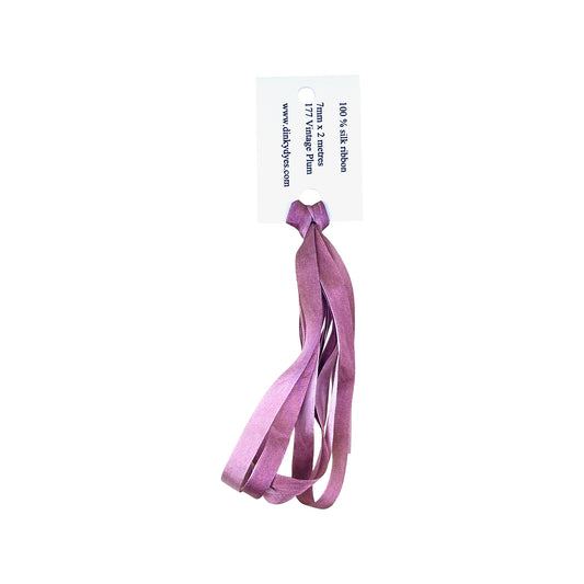 Dinky Dyes Silk Ribbon 7mm - 177 Vintage Plum