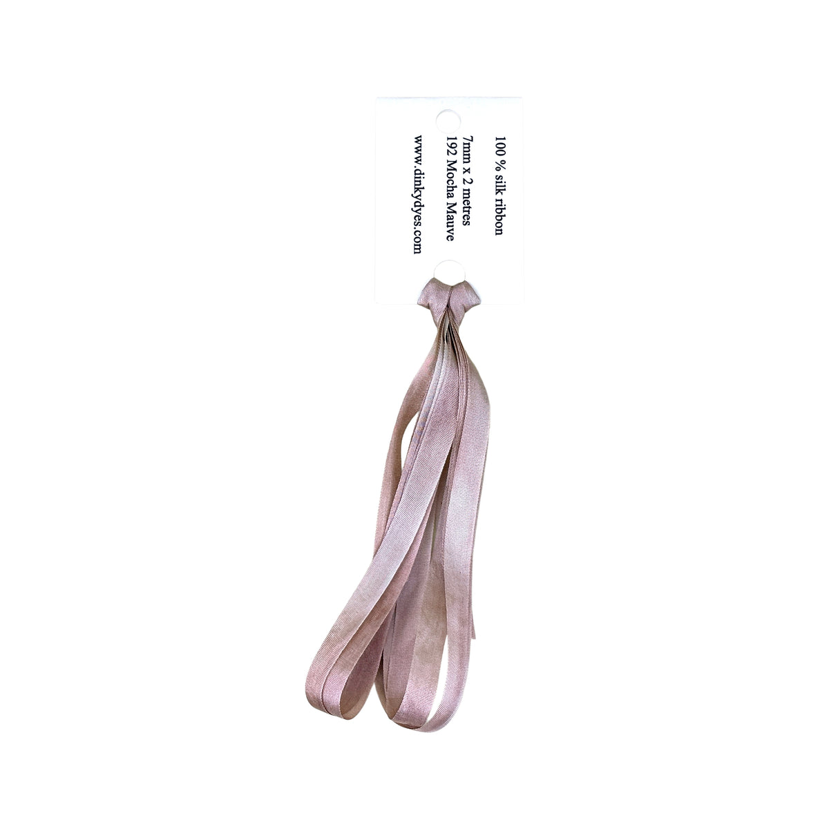 Dinky Dyes Silk Ribbon 7mm - 192 Mocha Mauve