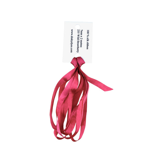 Dinky Dyes Silk Ribbon 7mm - 235 Wild Strawberry