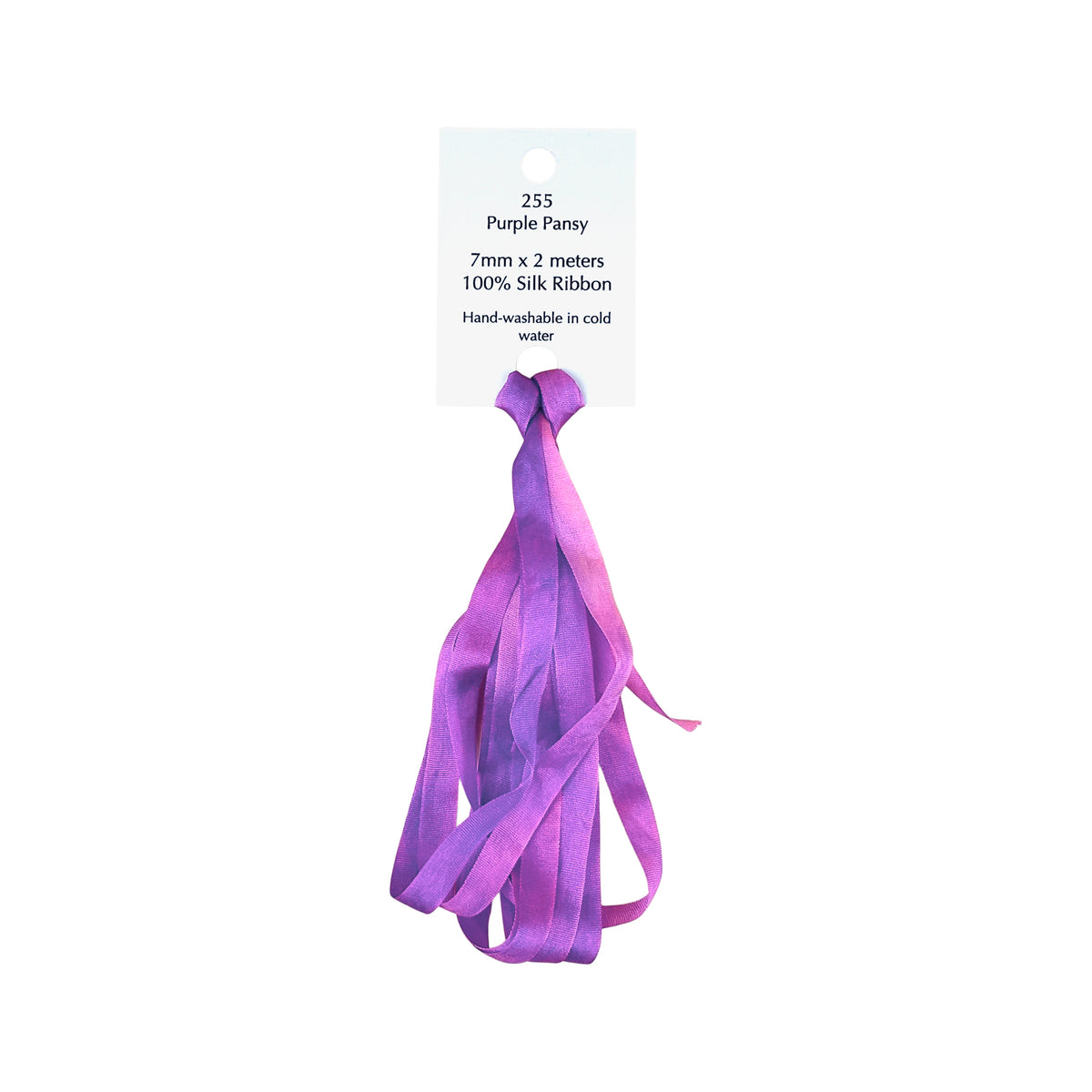 Dinky Dyes Silk Ribbon 7mm - 255 Purple Pansy