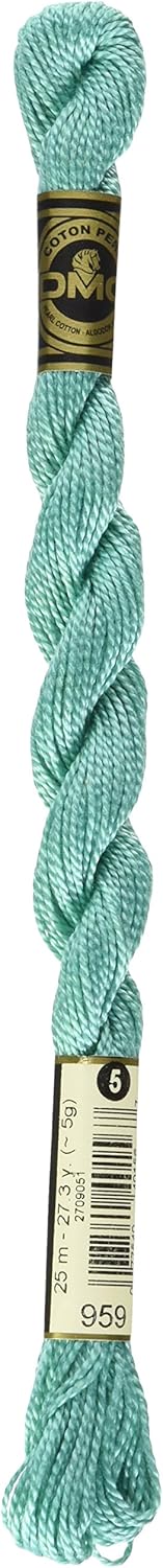 DMC Pearl Cotton #5 - 0959 Medium Sea Green
