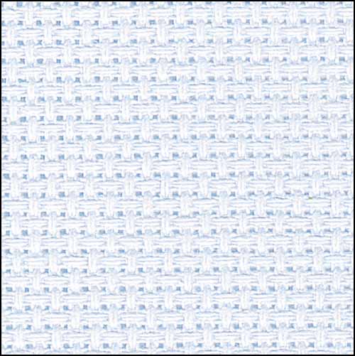 Finishing: DMC Charles Craft Light Blue Aida Fabric 14 ct  - 15" x 18"