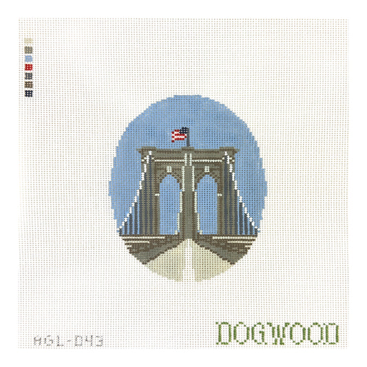 Dogwood Needlepoint Brooklyn Bridge Needlepoint Canvas