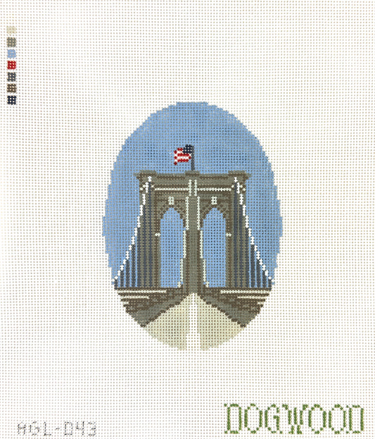 Dogwood Needlepoint Brooklyn Bridge Needlepoint Canvas