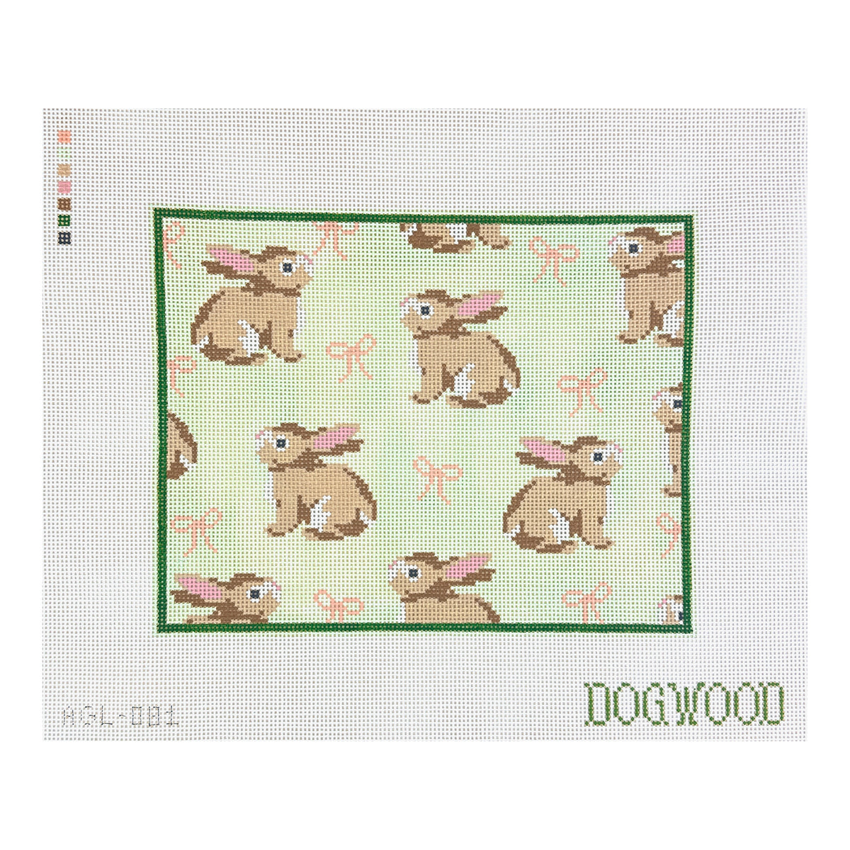 Dogwood Needlepoint Bunnies and Bows Needlepoint Canvas