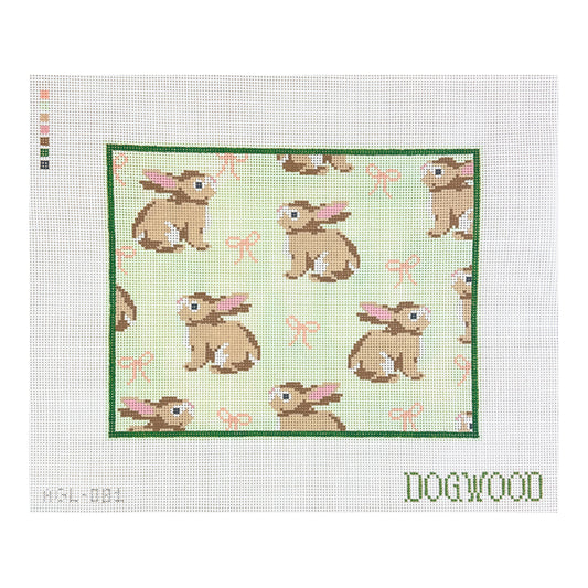 Dogwood Needlepoint Bunnies and Bows Needlepoint Canvas