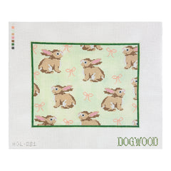 Dogwood Needlepoint Bunnies and Bows Needlepoint Canvas