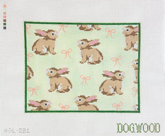 Dogwood Needlepoint Bunnies and Bows Needlepoint Canvas